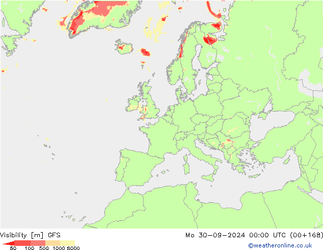 Visibility GFS Mo 30.09.2024 00 UTC