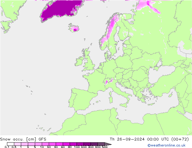 Snow accu. GFS  26.09.2024 00 UTC