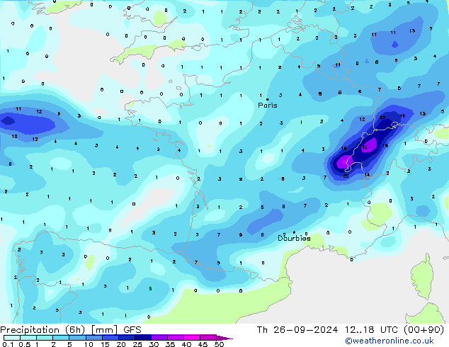 Z500/Regen(+SLP)/Z850 GFS do 26.09.2024 18 UTC