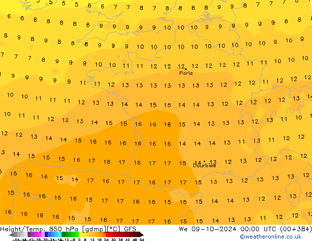 GFS: Mi 09.10.2024 00 UTC