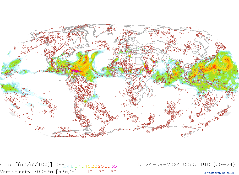 Cape GFS mar 24.09.2024 00 UTC