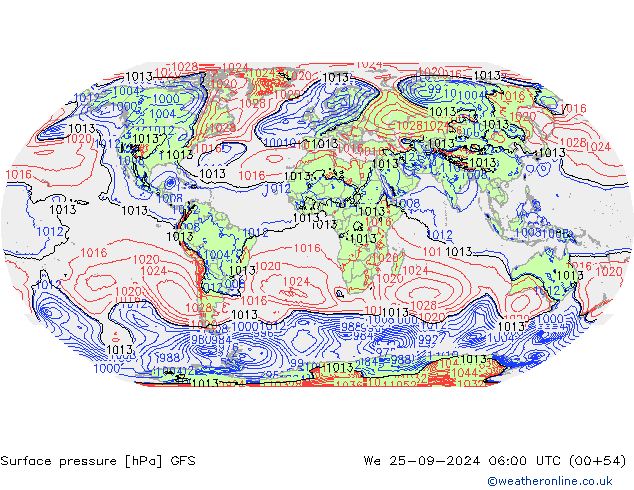 GFS: Mi 25.09.2024 06 UTC