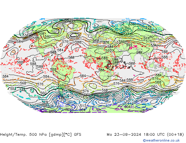 GFS: pon. 23.09.2024 18 UTC