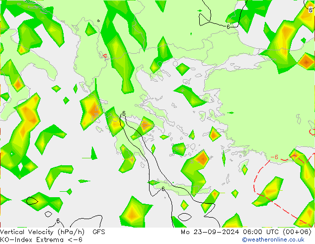 Convection-Index GFS Mo 23.09.2024 06 UTC