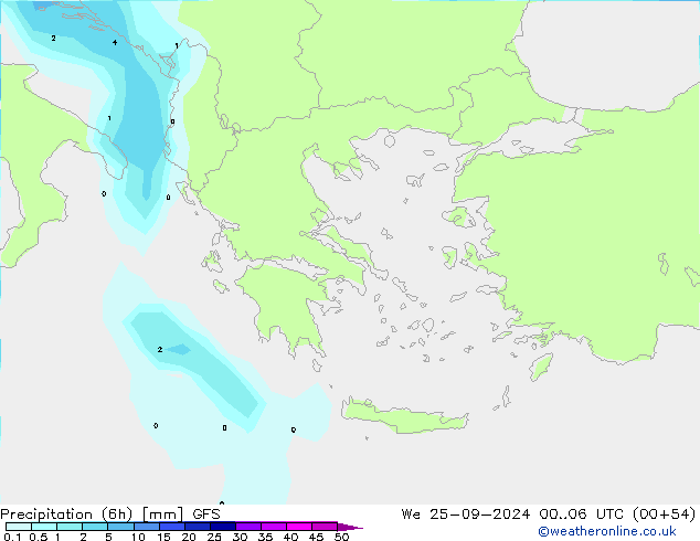 Z500/Rain (+SLP)/Z850 GFS We 25.09.2024 06 UTC