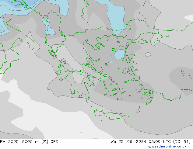 RH 3000-6000 m GFS ср 25.09.2024 03 UTC