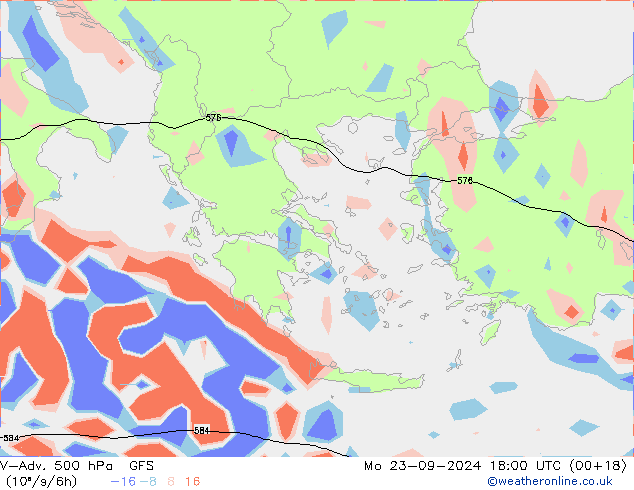 V-Adv. 500 hPa GFS Pzt 23.09.2024 18 UTC