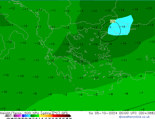 Z500/Rain (+SLP)/Z850 GFS  05.10.2024 00 UTC