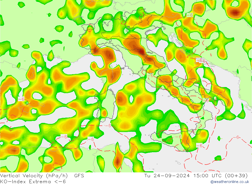 Convection-Index GFS mar 24.09.2024 15 UTC