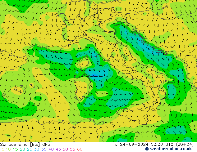  10 m GFS  24.09.2024 00 UTC