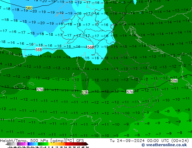 Geop./Temp. 500 hPa GFS mar 24.09.2024 00 UTC