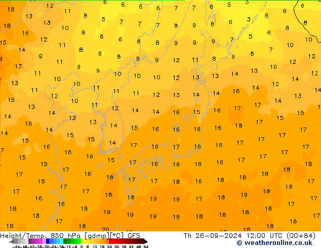 GFS: Čt 26.09.2024 12 UTC