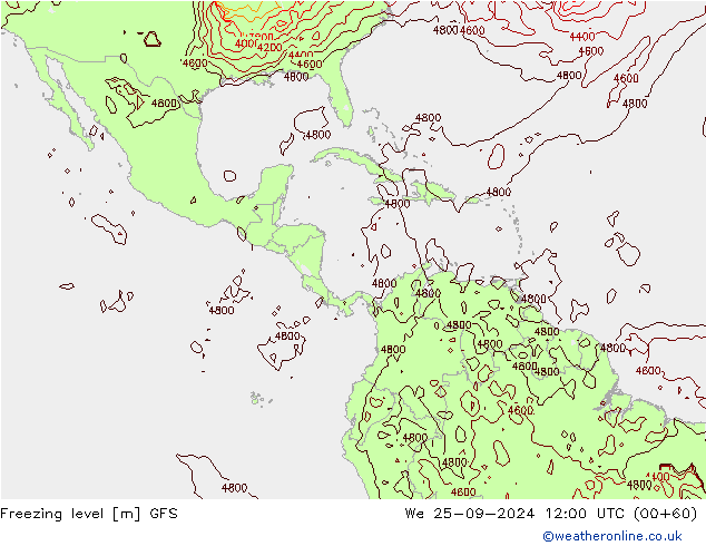 Freezing level GFS wrzesień 2024