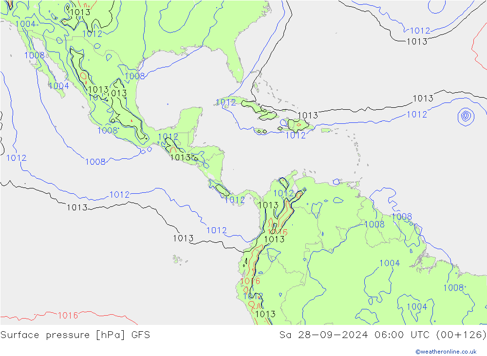 pression de l'air GFS sam 28.09.2024 06 UTC