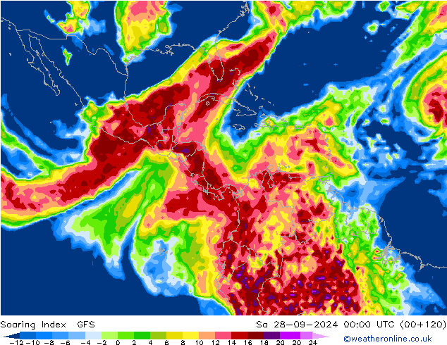 Soaring Index GFS sab 28.09.2024 00 UTC