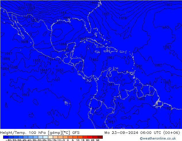 Height/Temp. 100 hPa GFS Seg 23.09.2024 06 UTC