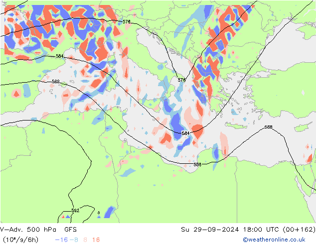 V-Adv. 500 hPa GFS Su 29.09.2024 18 UTC