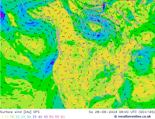 Surface wind GFS September 2024