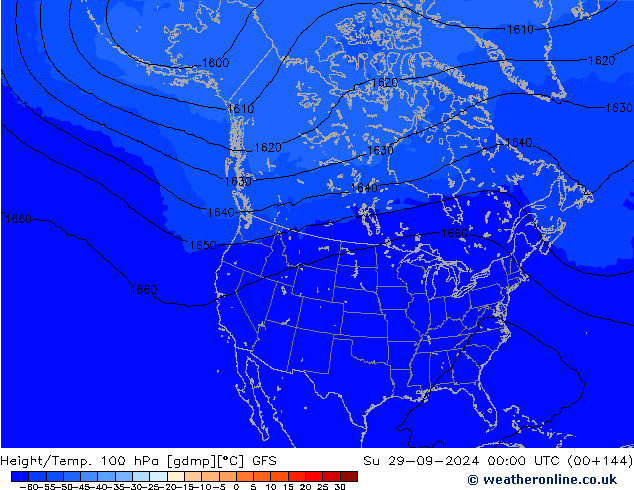 Height/Temp. 100 hPa GFS  29.09.2024 00 UTC