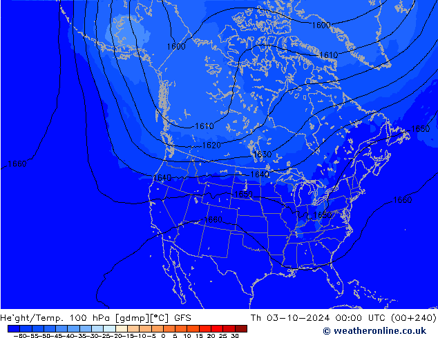 Height/Temp. 100 hPa GFS  03.10.2024 00 UTC