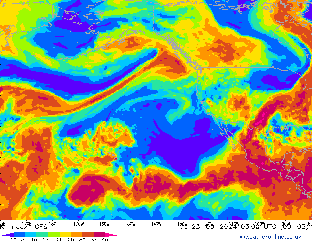 K-Index GFS  23.09.2024 03 UTC