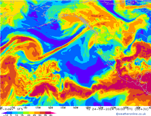 K-Index GFS Tu 24.09.2024 06 UTC