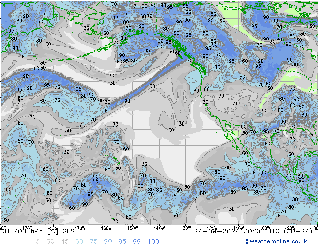 700 hPa Nispi Nem GFS Sa 24.09.2024 00 UTC