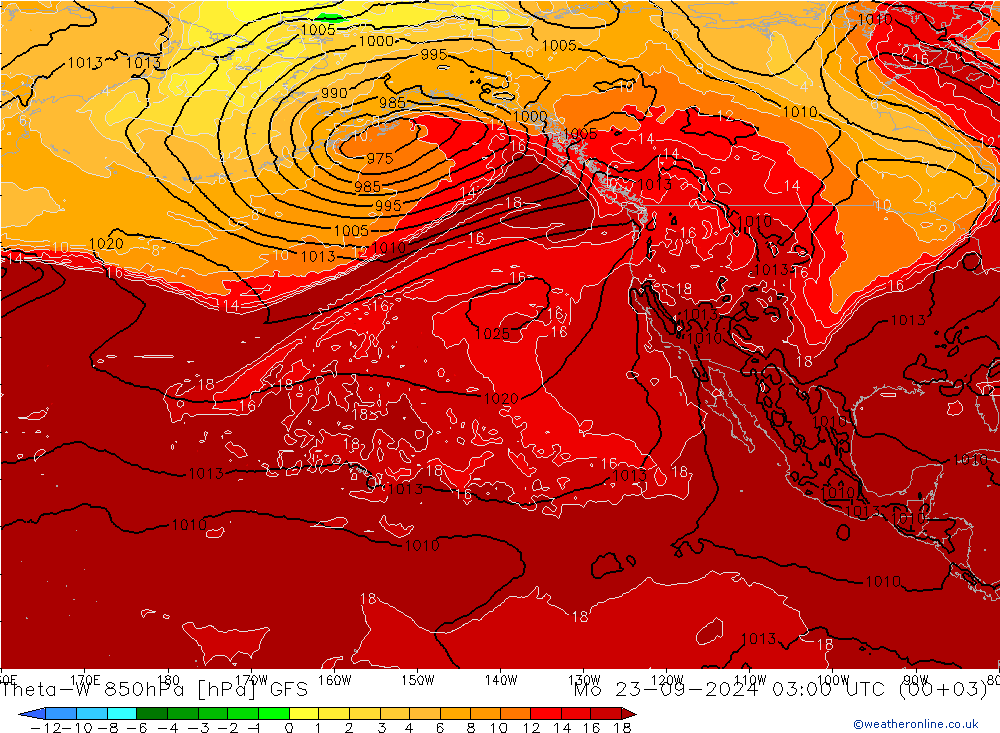 Theta-W 850hPa GFS Seg 23.09.2024 03 UTC