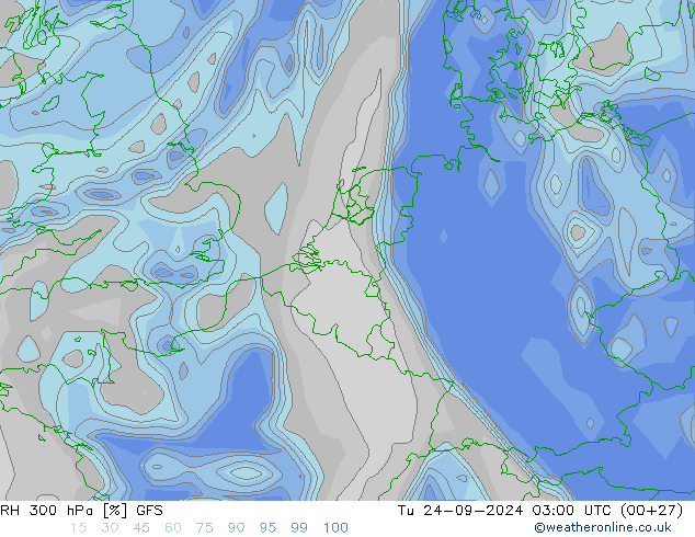 300 hPa Nispi Nem GFS Sa 24.09.2024 03 UTC