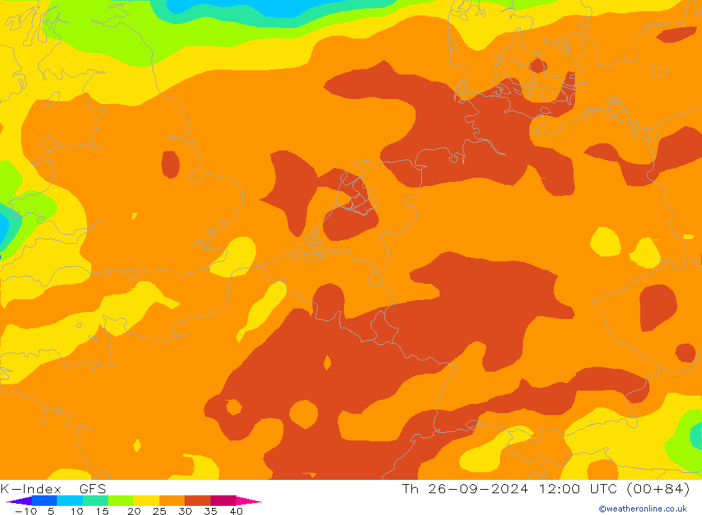 K-Index GFS  26.09.2024 12 UTC