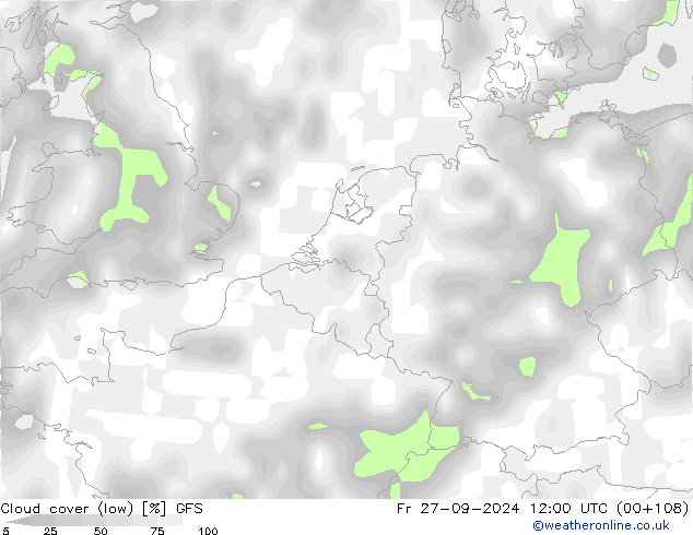 nuvens (baixo) GFS Sex 27.09.2024 12 UTC