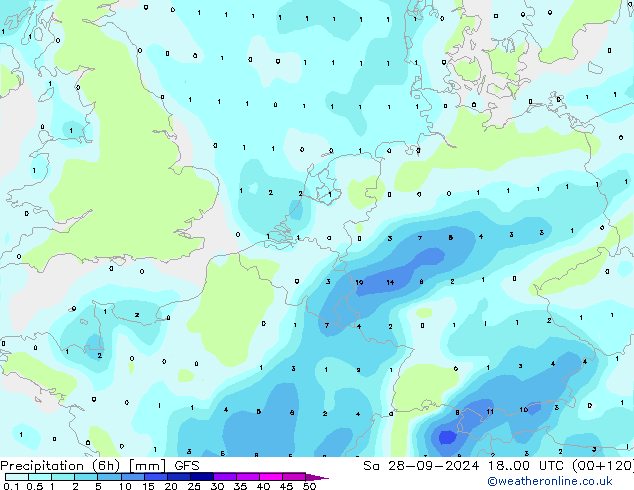 Z500/Rain (+SLP)/Z850 GFS so. 28.09.2024 00 UTC