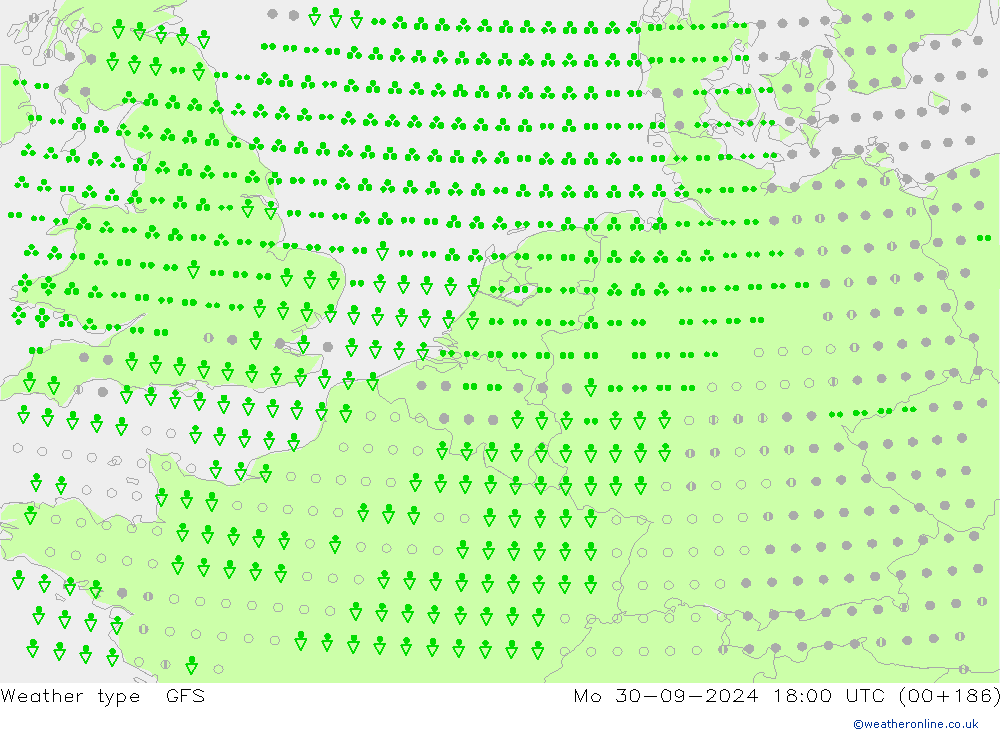 Weather type GFS Po 30.09.2024 18 UTC