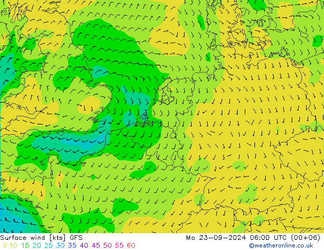  10 m GFS  23.09.2024 06 UTC