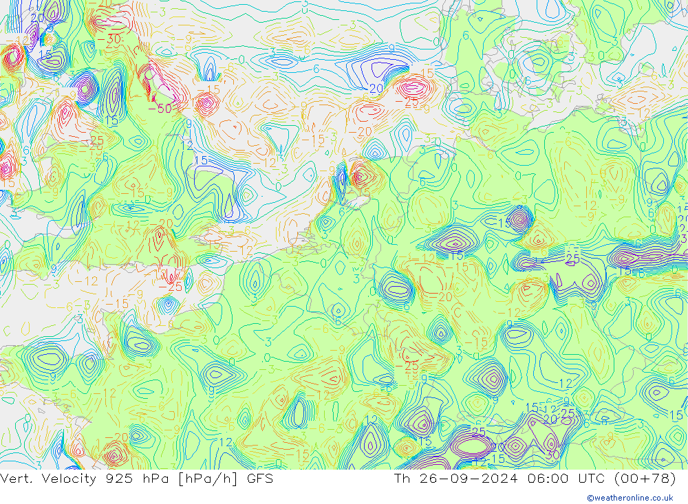 Vert. Velocity 925 hPa GFS Do 26.09.2024 06 UTC