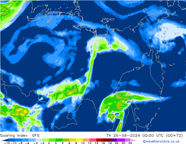 Soaring Index GFS Th 26.09.2024 00 UTC