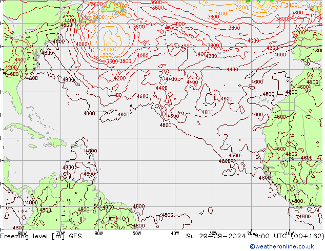 Freezing level GFS Su 29.09.2024 18 UTC