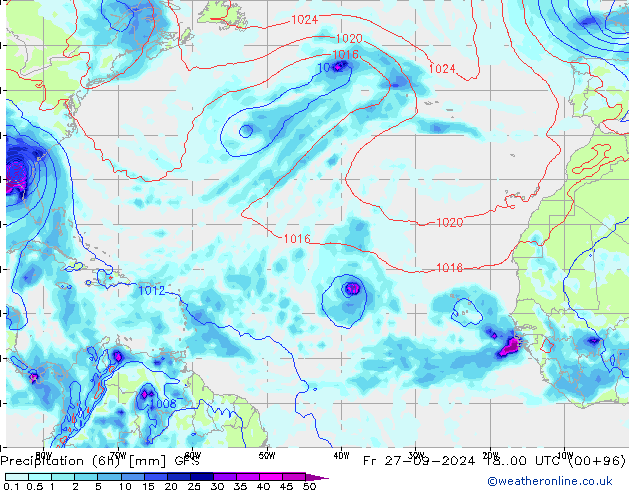 Z500/Regen(+SLP)/Z850 GFS vr 27.09.2024 00 UTC