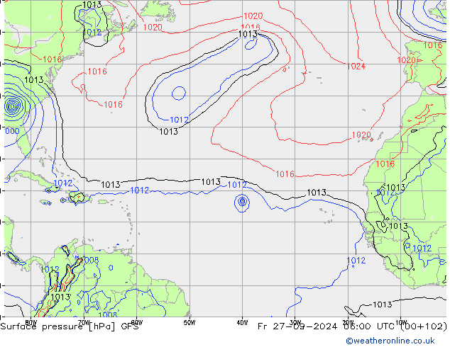 GFS: vie 27.09.2024 06 UTC