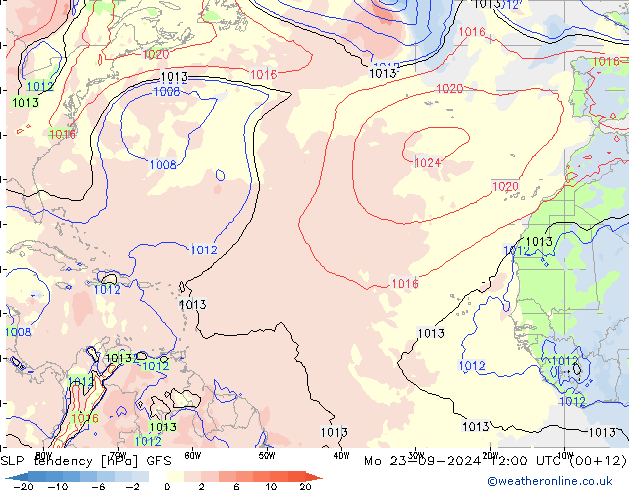 SLP tendency GFS Po 23.09.2024 12 UTC