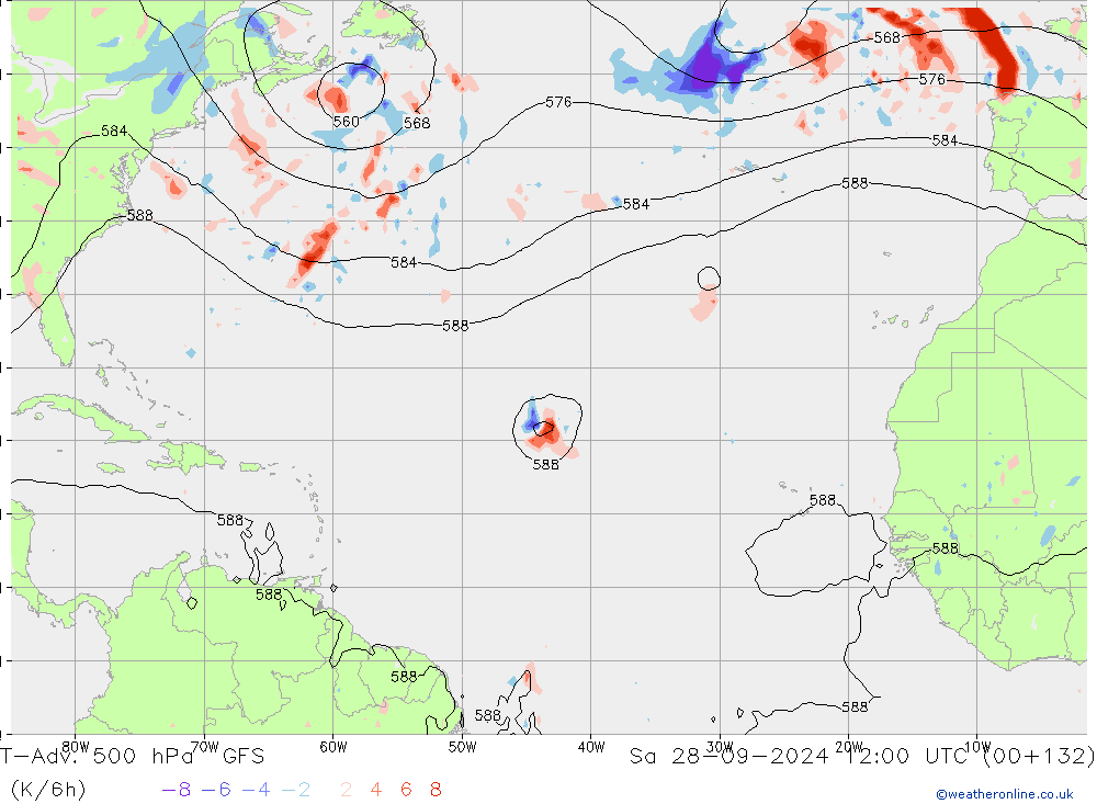 T-Adv. 500 hPa GFS So 28.09.2024 12 UTC