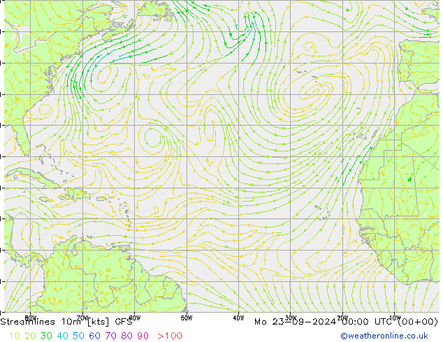 ветер 10m GFS пн 23.09.2024 00 UTC