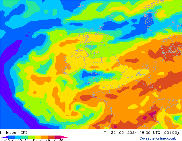 K-İndeksi GFS Per 26.09.2024 18 UTC