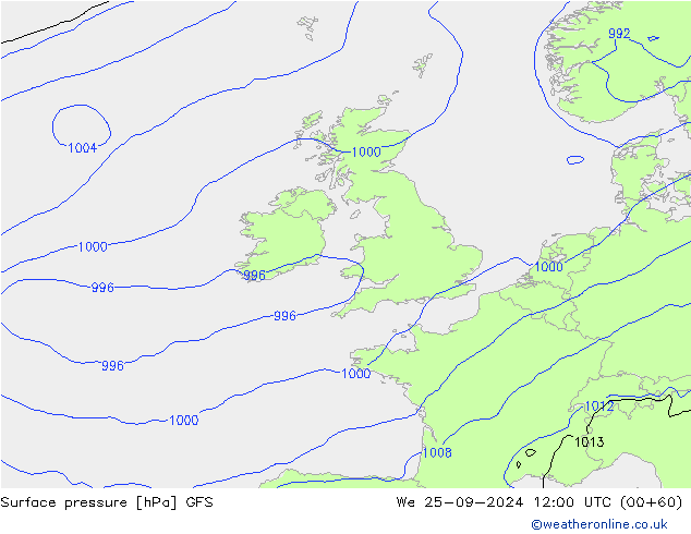 GFS: We 25.09.2024 12 UTC