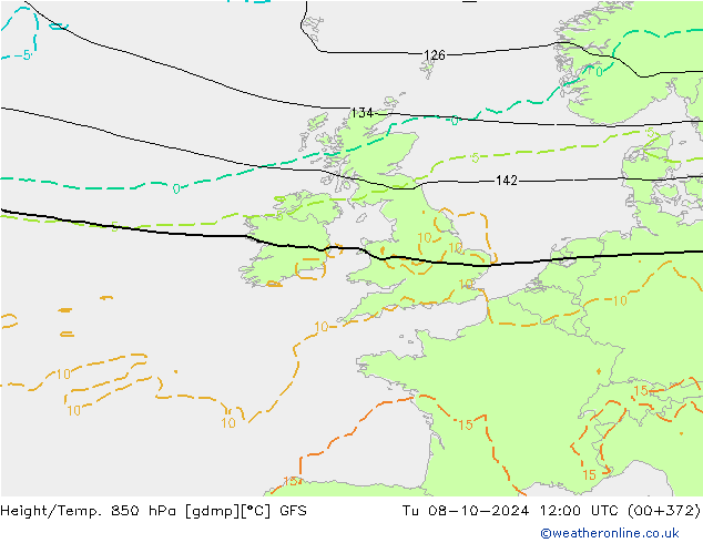 GFS: Ter 08.10.2024 12 UTC