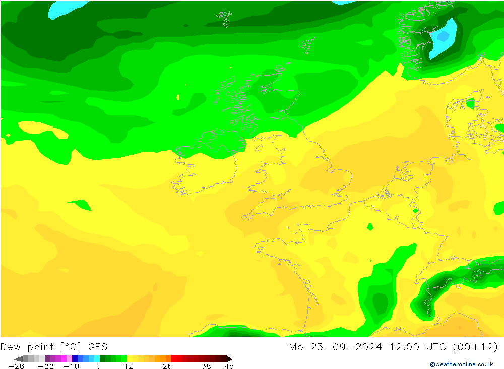 punkt rosy GFS pon. 23.09.2024 12 UTC