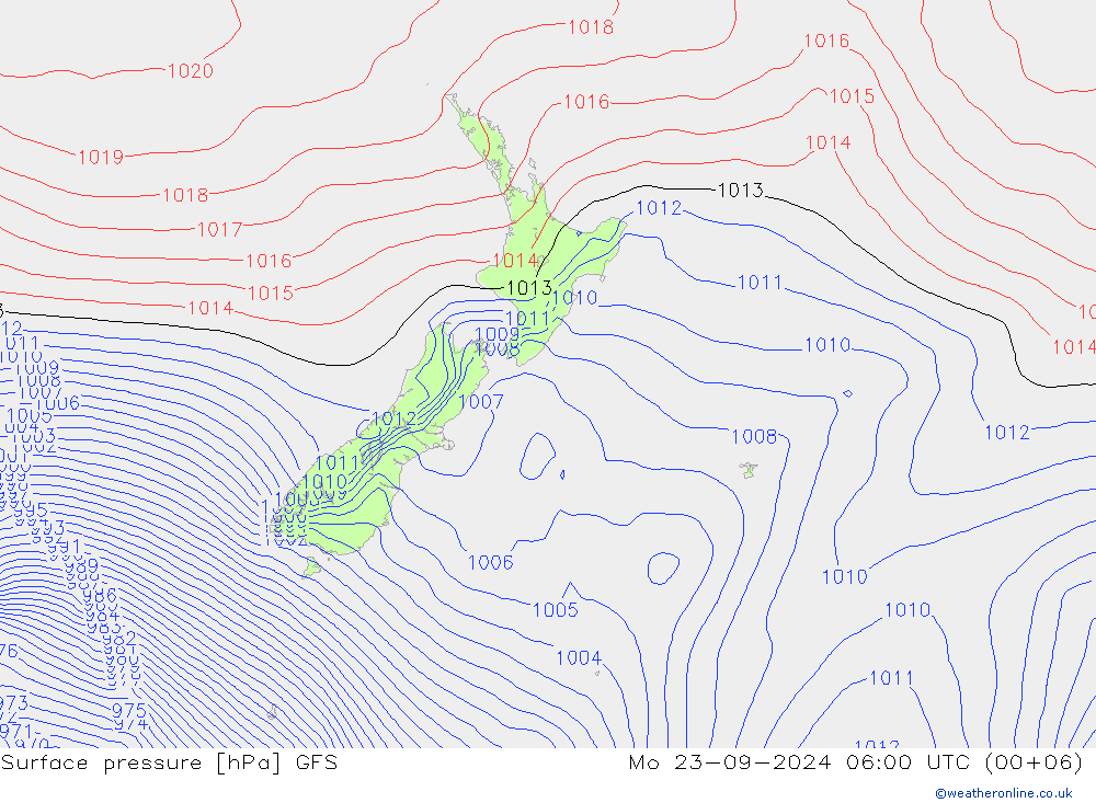 GFS: Po 23.09.2024 06 UTC