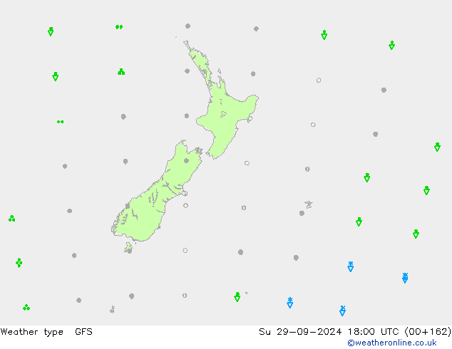 rodzaj opadu GFS nie. 29.09.2024 18 UTC