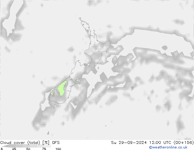 облака (сумма) GFS Вс 29.09.2024 12 UTC