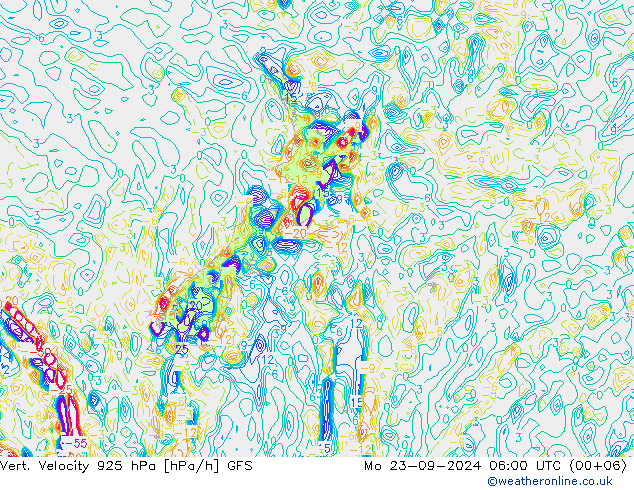 Vert. Velocity 925 hPa GFS Mo 23.09.2024 06 UTC